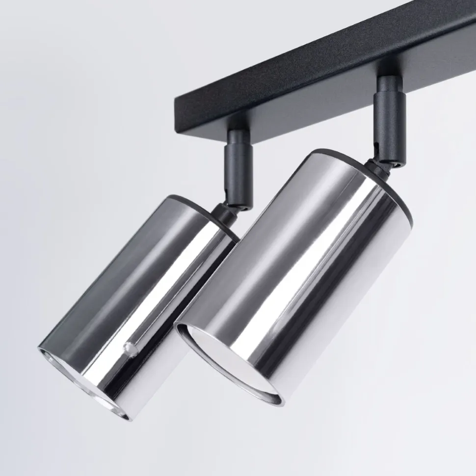 Plafon WINX 6L czarny/chrom