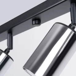 Plafon WINX 6L czarny/chrom