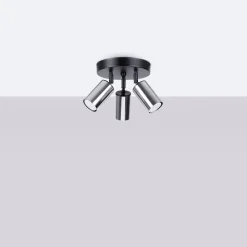 Plafon WINX 3P czarny/chrom