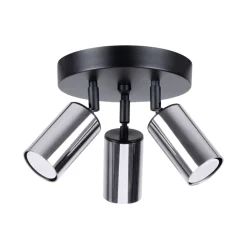 Plafon WINX 3P czarny/chrom