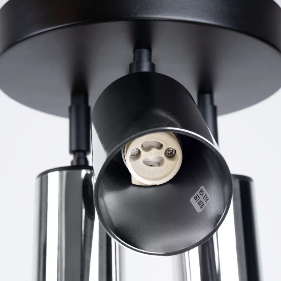 Plafon WINX 3P czarny/chrom