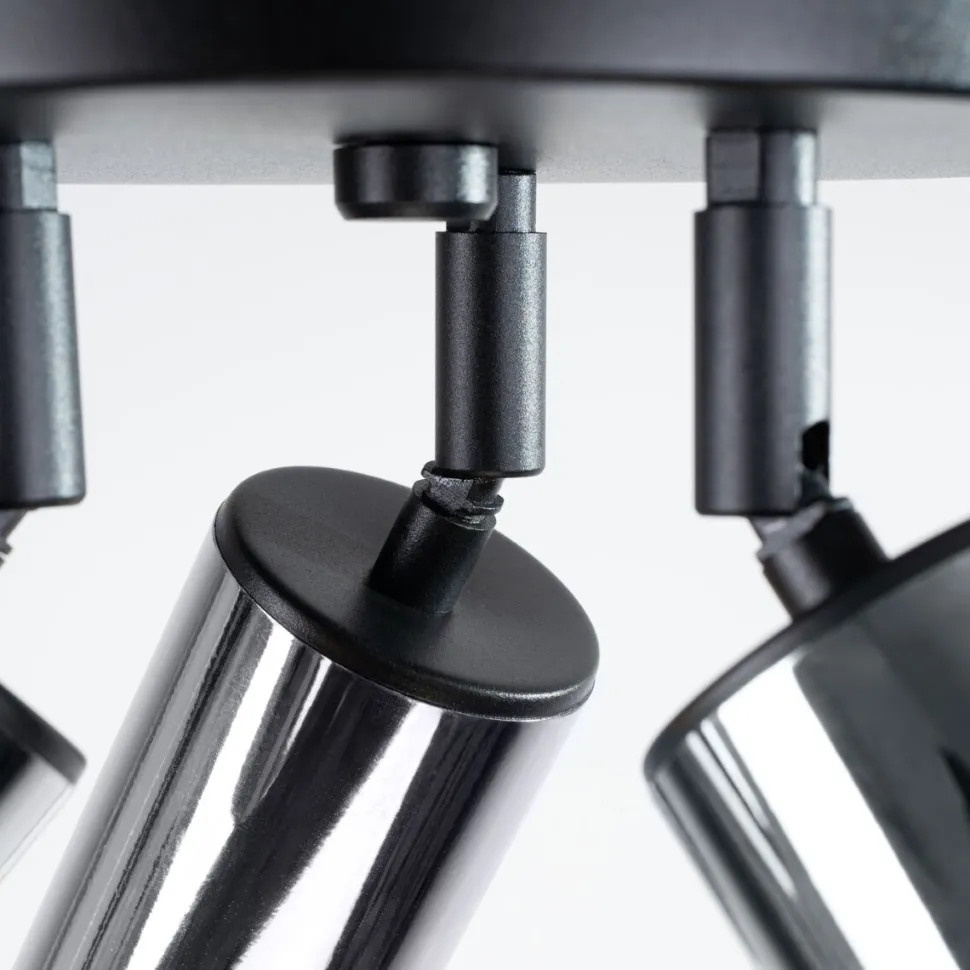 Plafon WINX 3P czarny/chrom