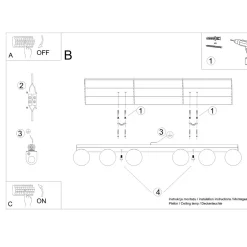 Plafon YOLI 6 biały