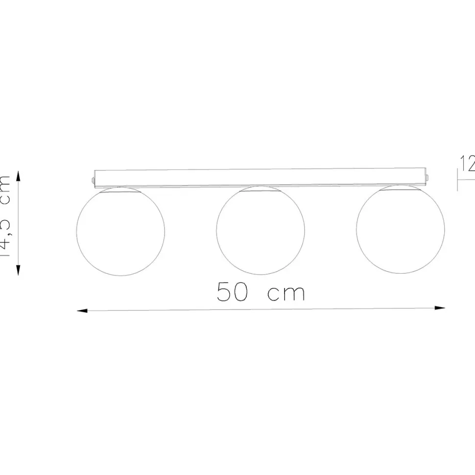 Plafon YOLI 3 czarny