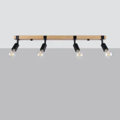 Plafon ZUCA 4 czarny