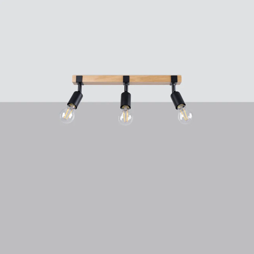 Plafon ZUCA 3 czarny