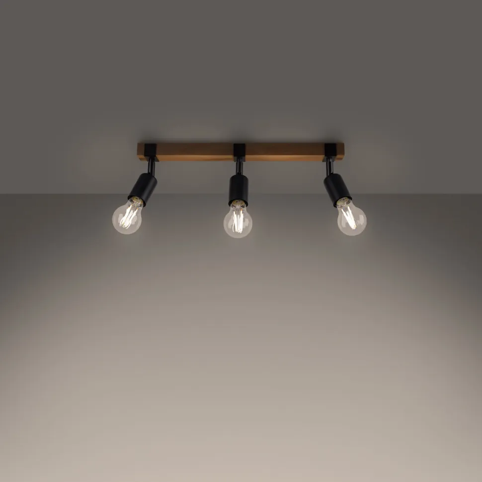 Plafon ZUCA 3 czarny