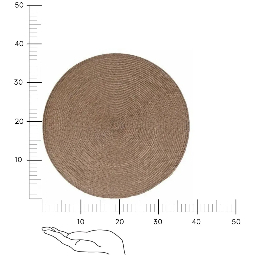 Podkładka 38 cm pleciona beżowa
