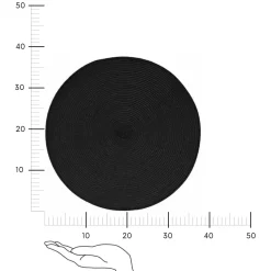 Podkładka 38 cm pleciona czarna