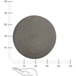 Podkładka 38 cm pleciona szara