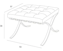 Podnóżek BA1 Premium Inspirowany Barcelona czarny