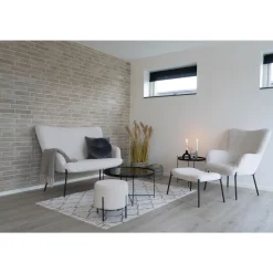 Podnóżek Glasgow baranek biały