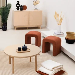 Podnóżek Sevi boucle terracotta