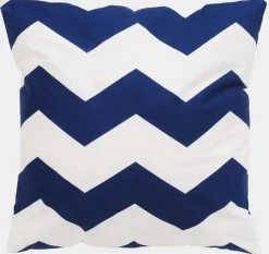Poduszka Chevron 40x40cm biały/granatowy
