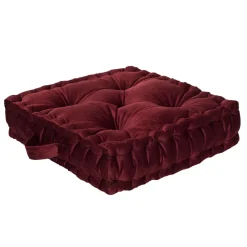 Poduszka gruba pikowana bordowa