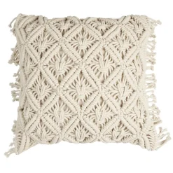 Poduszka Macrame 40x40 cm beżowa