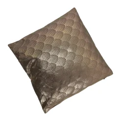 Poduszka Velvet Łuska brązowa ciemna