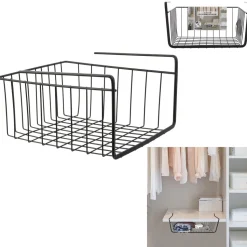 Podwieszany kosz podpółkowy S czarny