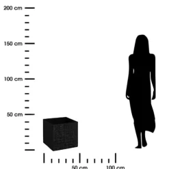 Pojemnik do przechowywania Tweed 31 x 31  cm czarny