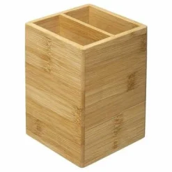 Pojemnik na sztućce bambusowy 2 przegródki