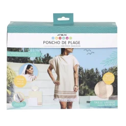 Ponczo Orongo ręcznikowe beżowe