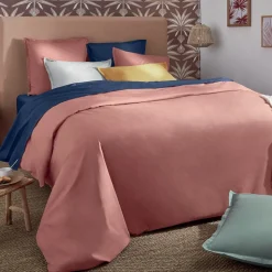 Poszwa na kołdrę 240 x 220 cm bawełna  różowa