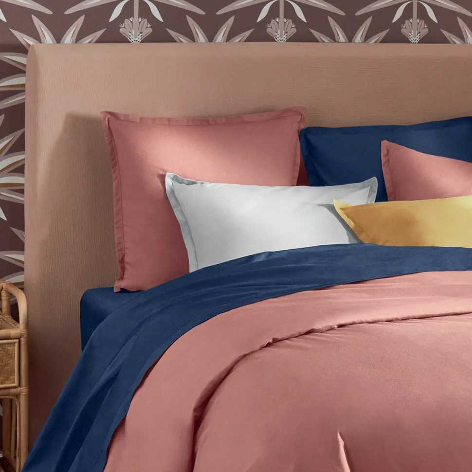 Prześcieradło bawełniane 240 x 290 cm niebieskie