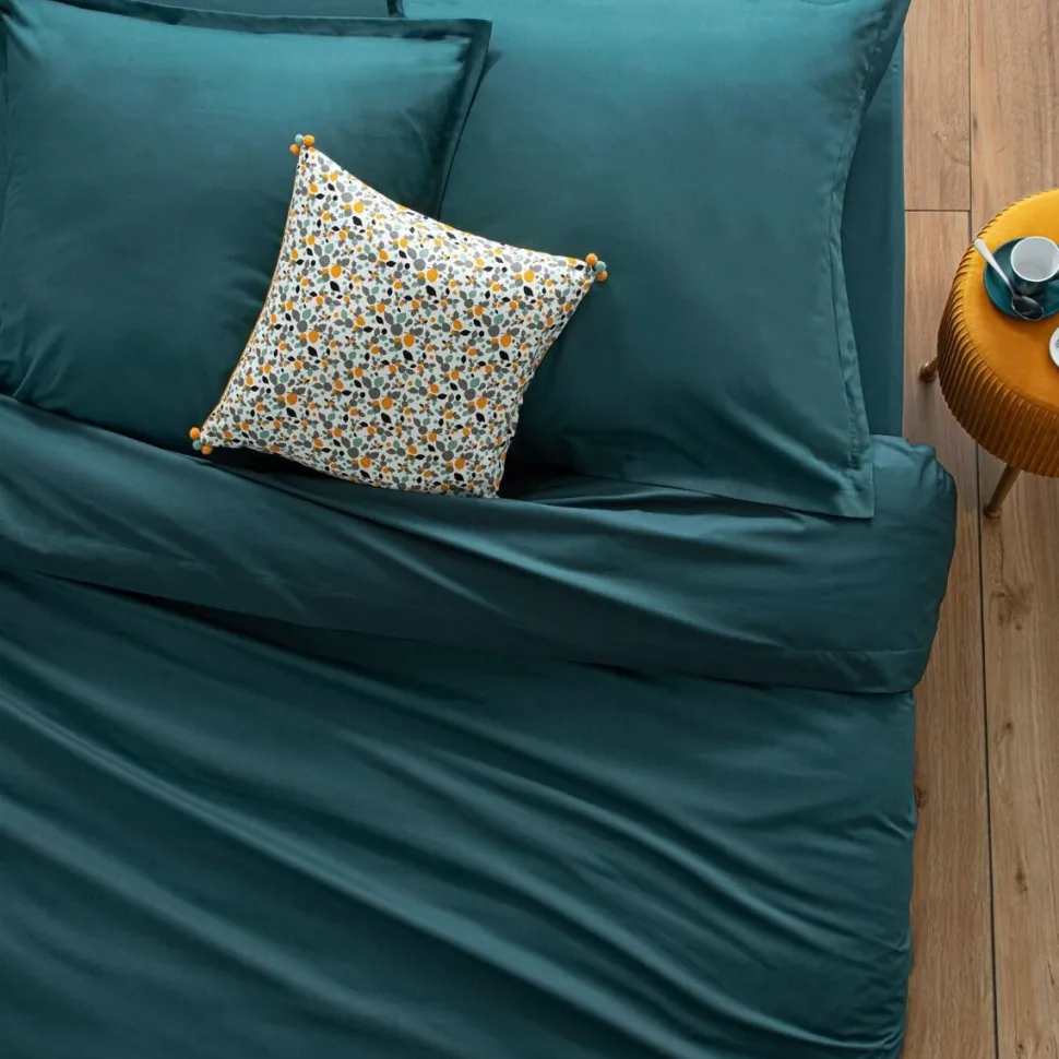 Prześcieradło bawełniane 240 x 290 cm turkusowe