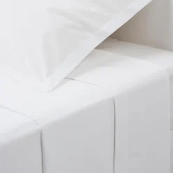 Prześcieradło bawełniane 240 x 290 cm białe
