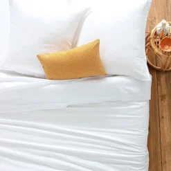 Prześcieradło z gumką 160 x 200 cm  z zakładką 30 cm bawełna białe