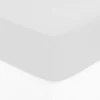 Prześcieradło z gumką 90 x 190 cm  z zakładką 30 cm białe bawełniane