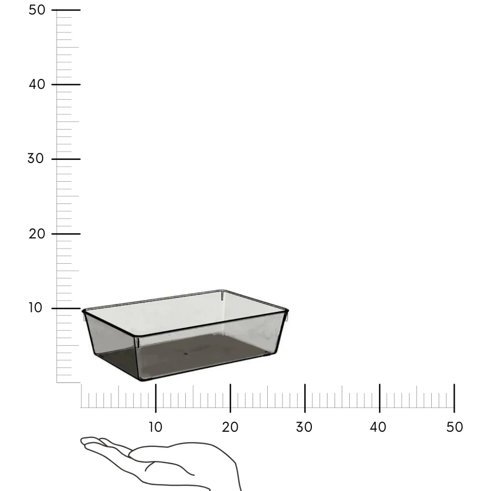 Pudełko do przechowywania Galia transparentne czarne