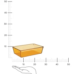 Pudełko do przechowywania Galia           transparentne żółte