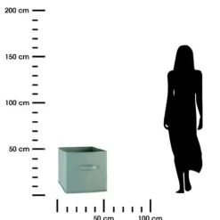 Pudełko do regału seledynowe 31x31x31cm