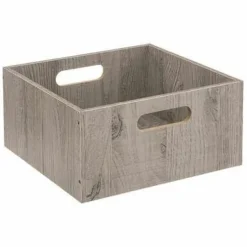 Pudełko do regału 31x15cm drewniane  szare