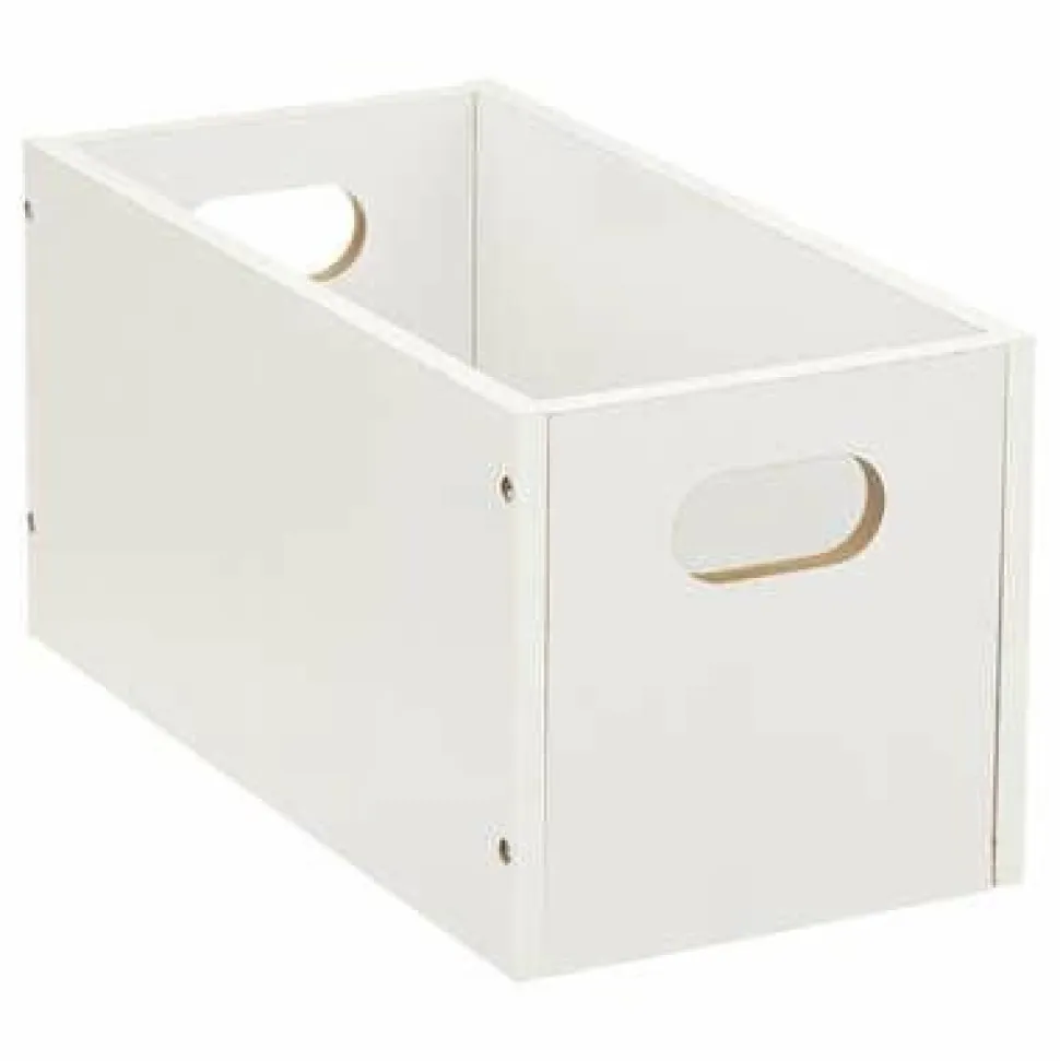 Pudełko do regału 15x31cm drewniane białe