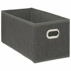 Pudełko do regału 15x31cm gładkie szare ciemne