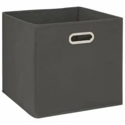 Pudełko do regału 31x31cm gładkie szare  ciemne