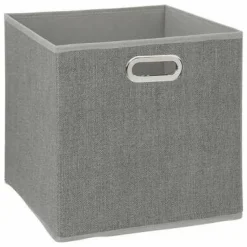 Pudełko do regału 31x31cm gładkie szare  jasne