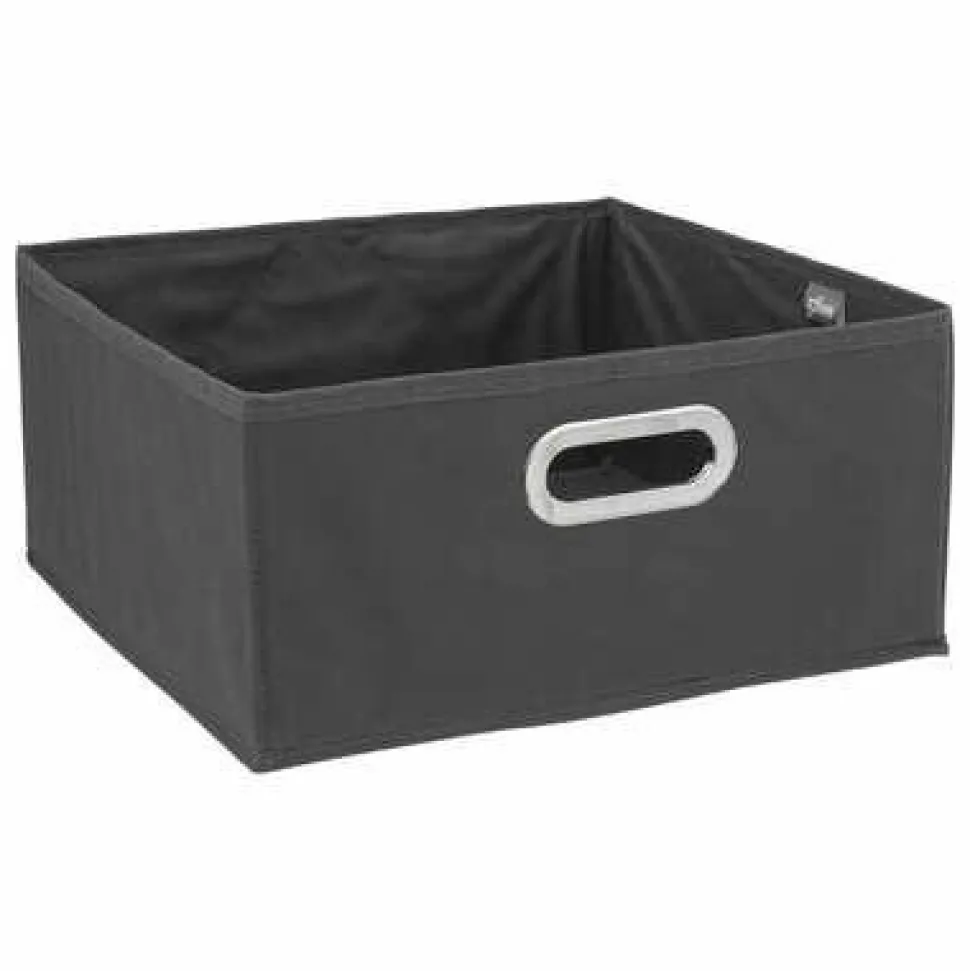 Pudełko do regału 31x15cm gładkie ciemne szare