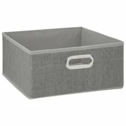 Pudełko do regału 31x15cm gładkie szare  jasne