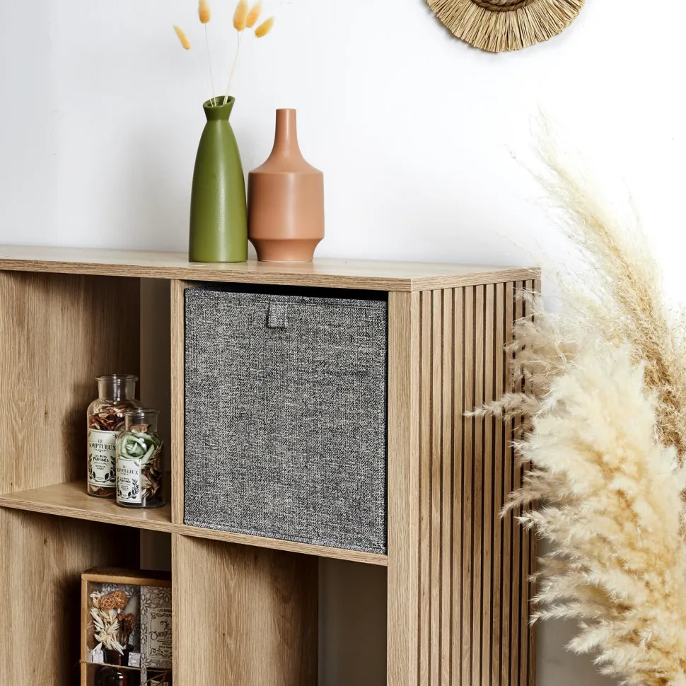 Pudełko do regału 30x30cm szare ciemne Cube