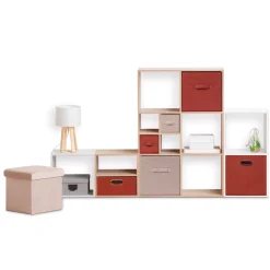 Pudełko do regału 31x31cm Velvet beżowe