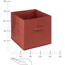 Pudełko do regału 31x31cm Velvet          czerwone