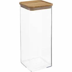 Pudełko Eske 2L kwadrat z bambusową  pokrywką