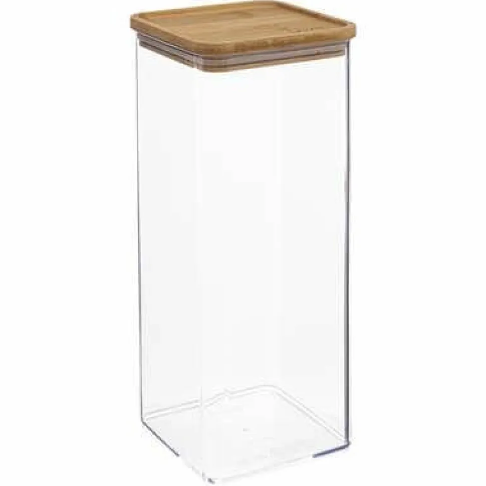 Pudełko Eske 2L kwadrat z bambusową pokrywką