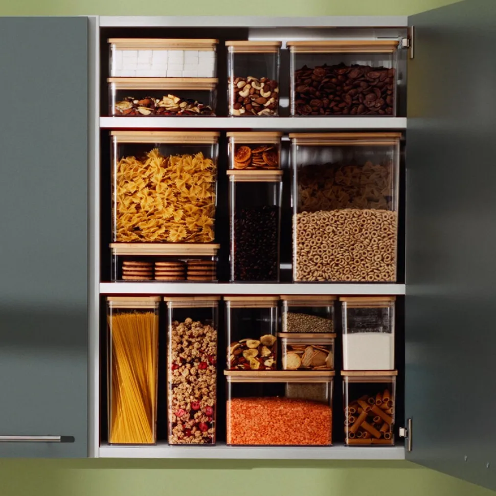 Pudełko Eske 2L kwadrat z bambusową pokrywką