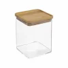 Pudełko Eske 1L kwadrat z bambusową  pokrywką