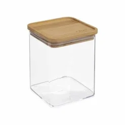 Pudełko Eske 1L kwadrat z bambusową  pokrywką