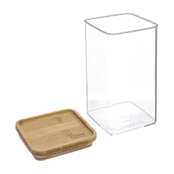 Pudełko Eske 1,5L kwadrat z bambusową  pokrywką